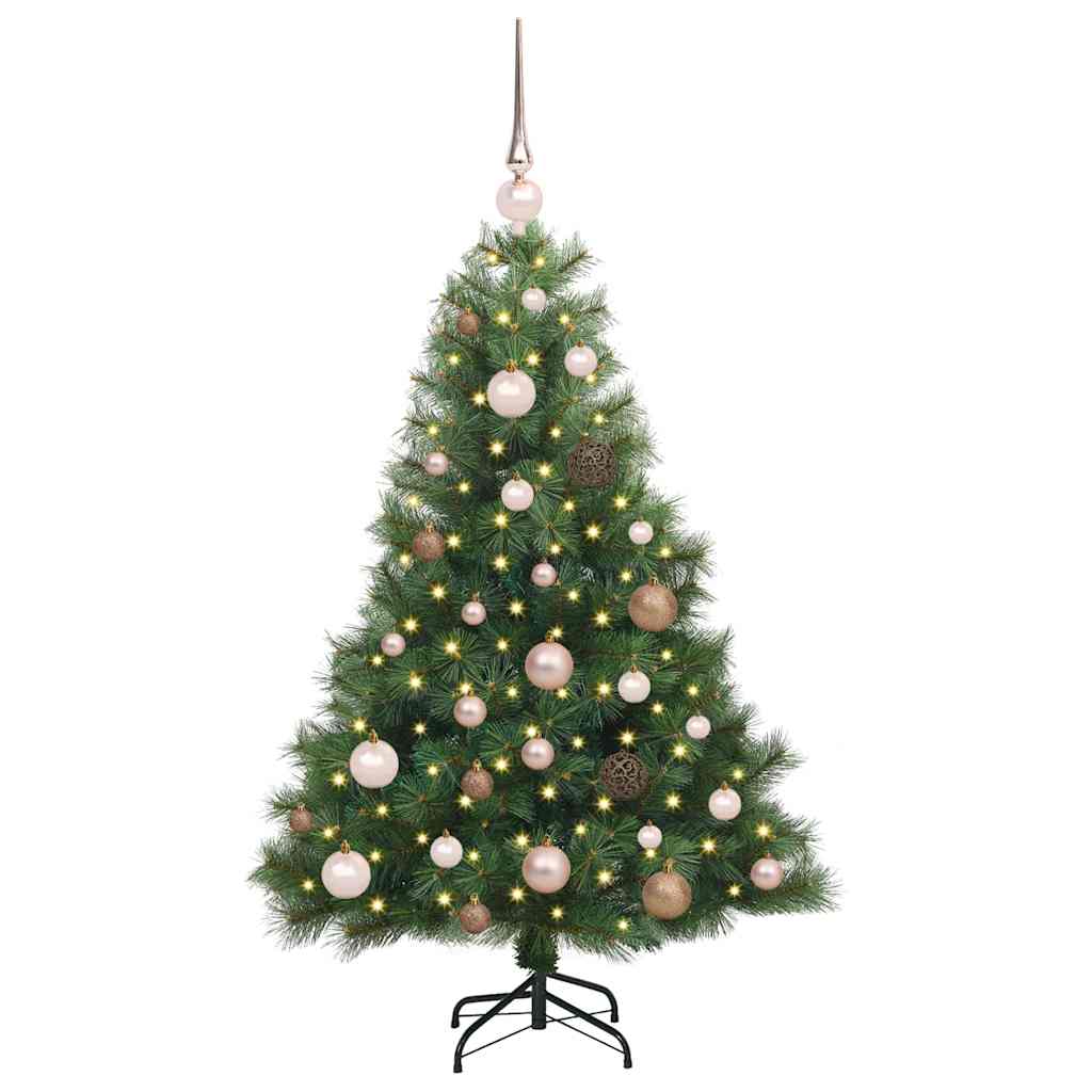 Kunstkerstboom met 150 LED met standaard Groen 120 cm PE en PVC