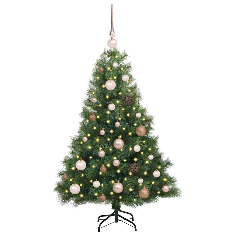 Kunstkerstboom met 150 LED met standaard Groen 120 cm PE en PVC