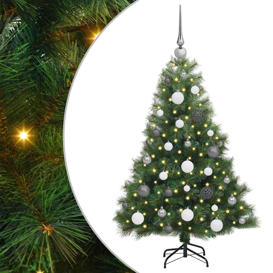 Kunstkerstboom met 150 LED met standaard Groen 120 cm PE en PVC