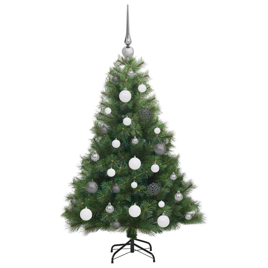 Kunstkerstboom met 150 LED met standaard Groen 120 cm PE en PVC