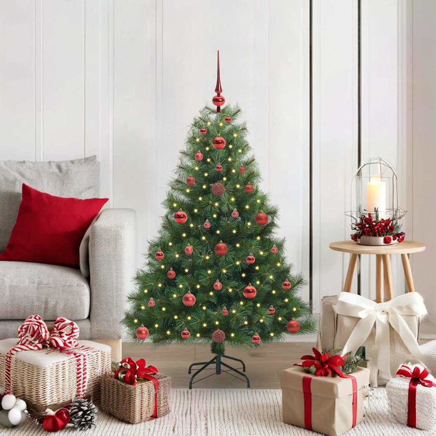 Kunstkerstboom met 150 LED met standaard Groen 120 cm PE en PVC