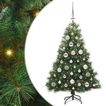 Kunstkerstboom met 150 LED met standaard Groen 120 cm PE en PVC