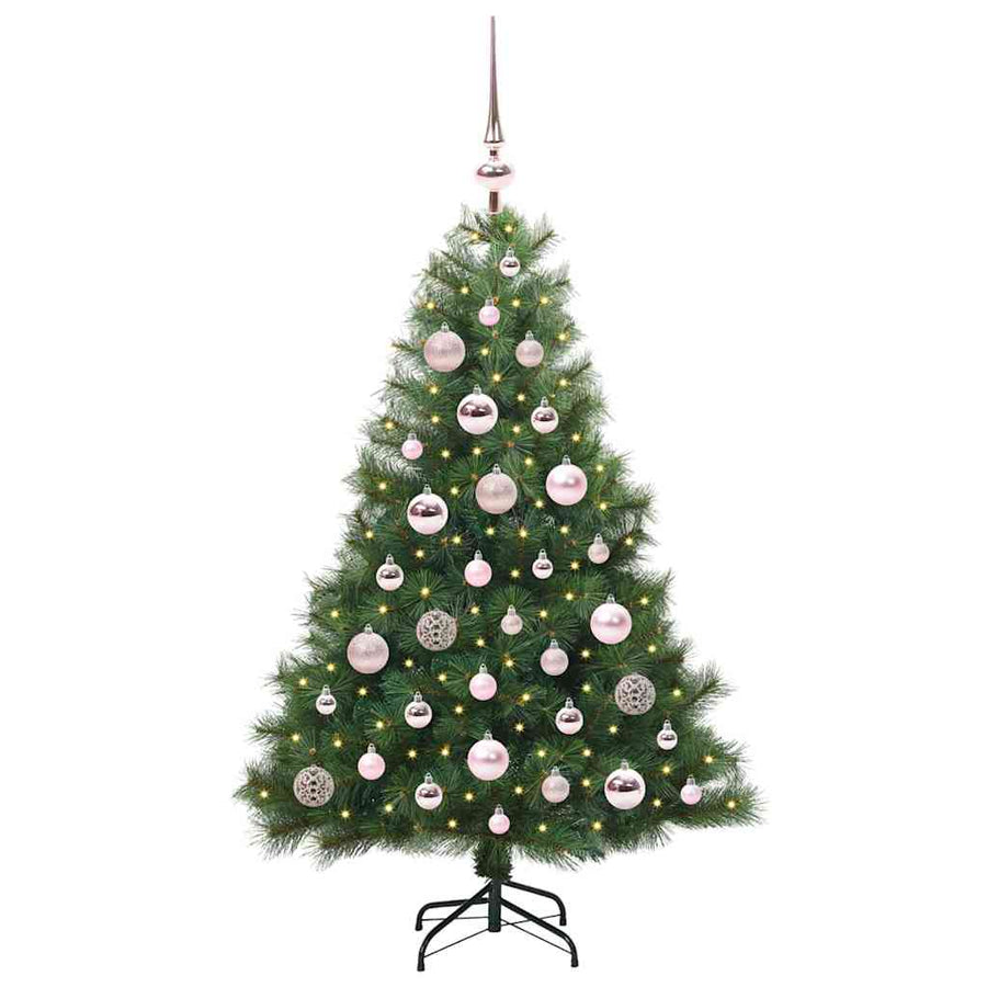 Kunstkerstboom met 150 LED met standaard Groen 120 cm PE en PVC