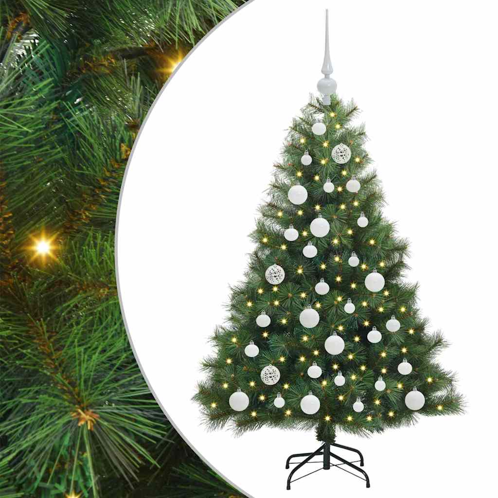 Kunstkerstboom met 150 LED met standaard Groen 120 cm PE en PVC