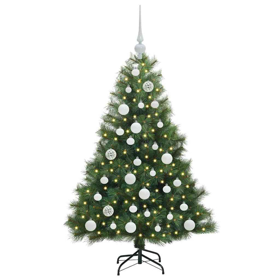 Kunstkerstboom met 150 LED met standaard Groen 120 cm PE en PVC