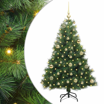 Kunstkerstboom met 150 LED met standaard Groen 120 cm PE en PVC