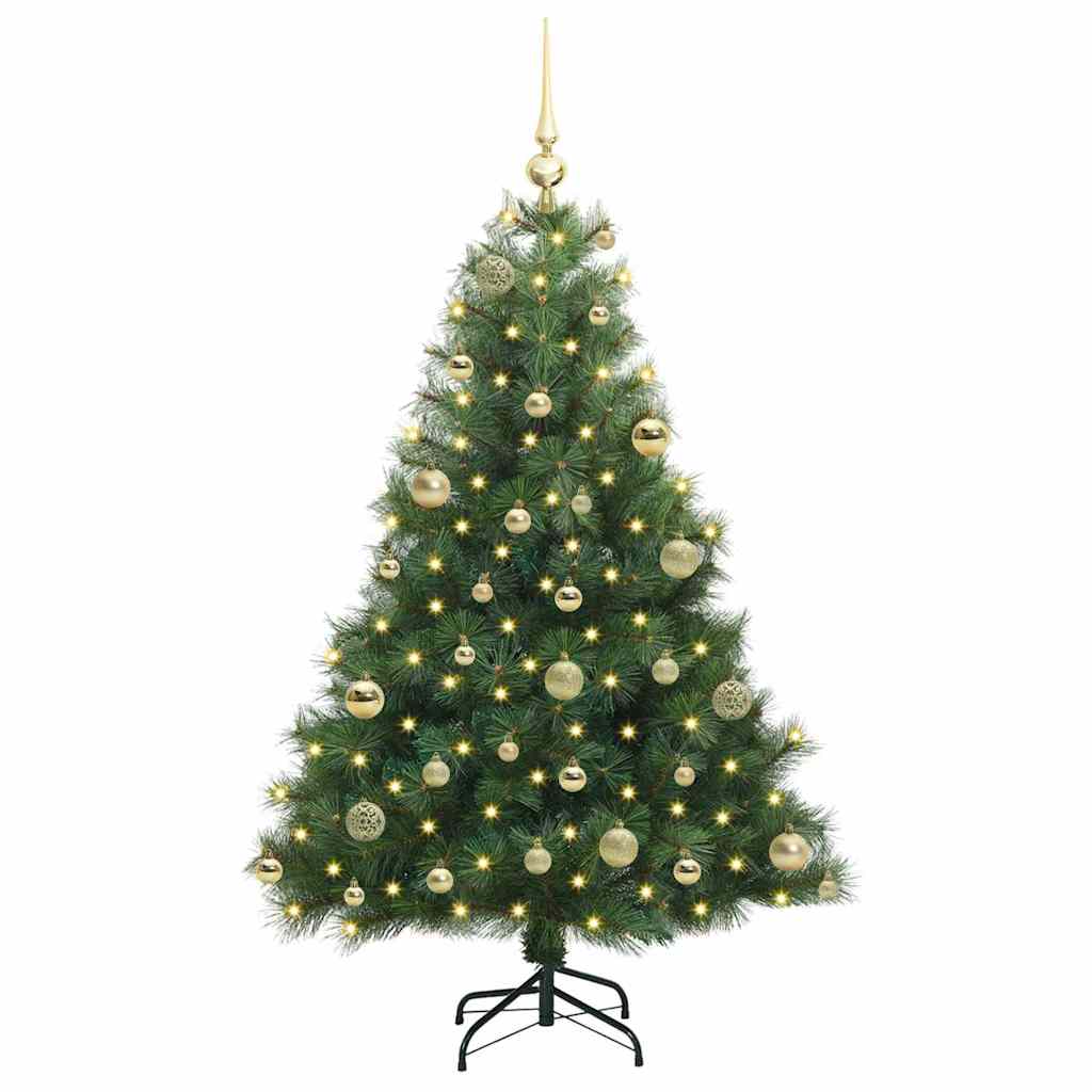 Kunstkerstboom met 150 LED met standaard Groen 120 cm PE en PVC