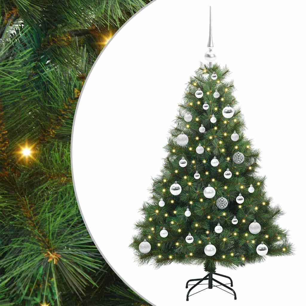 Kunstkerstboom met 150 LED met standaard Groen 120 cm PE en PVC