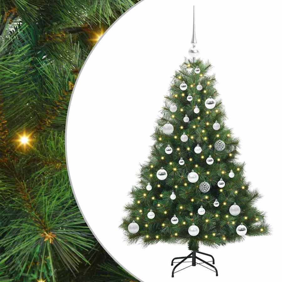 Kunstkerstboom met 150 LED met standaard Groen 120 cm PE en PVC