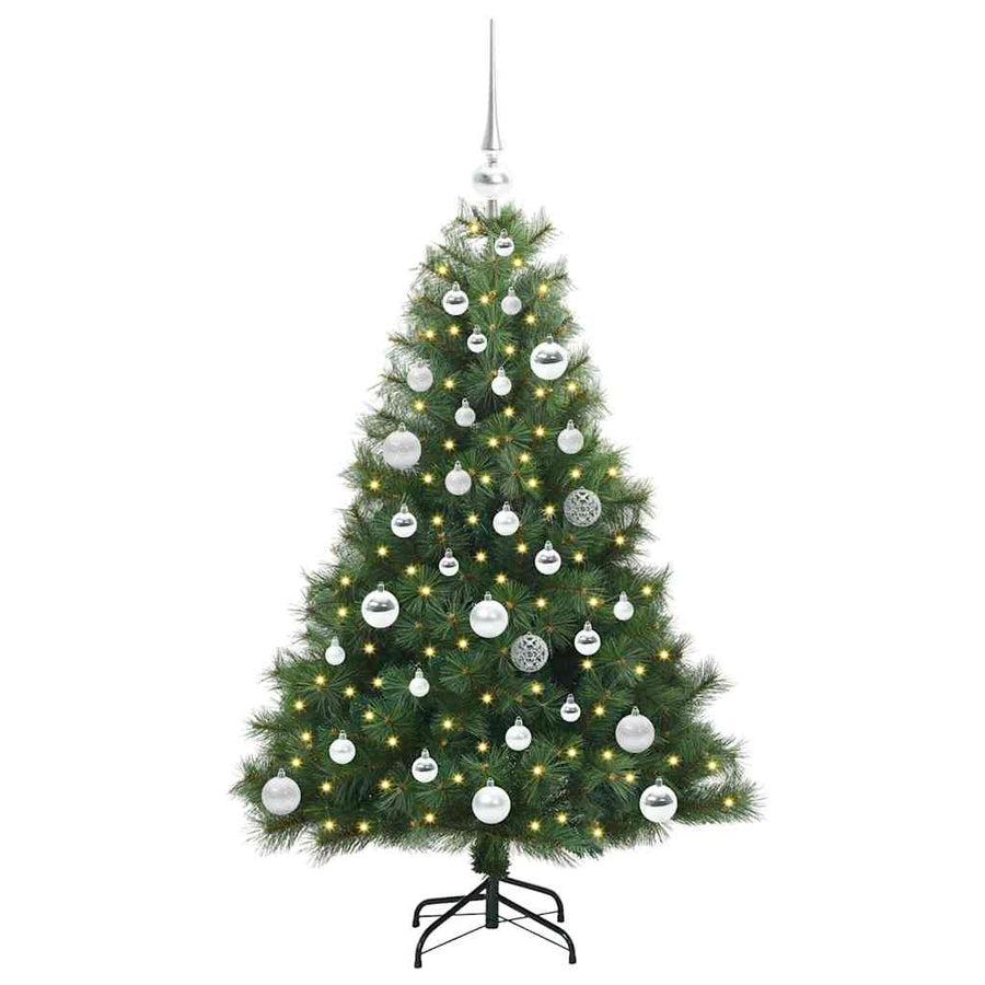 Kunstkerstboom met 150 LED met standaard Groen 120 cm PE en PVC