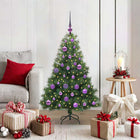Artificial Christmas Tree with 150 LEDs with Stand Green 120 cm PE and PVC