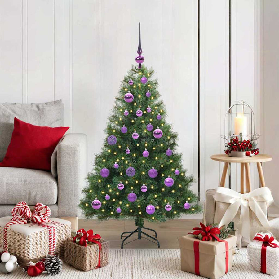 Kunstkerstboom met 150 LED met standaard Groen 120 cm PE en PVC