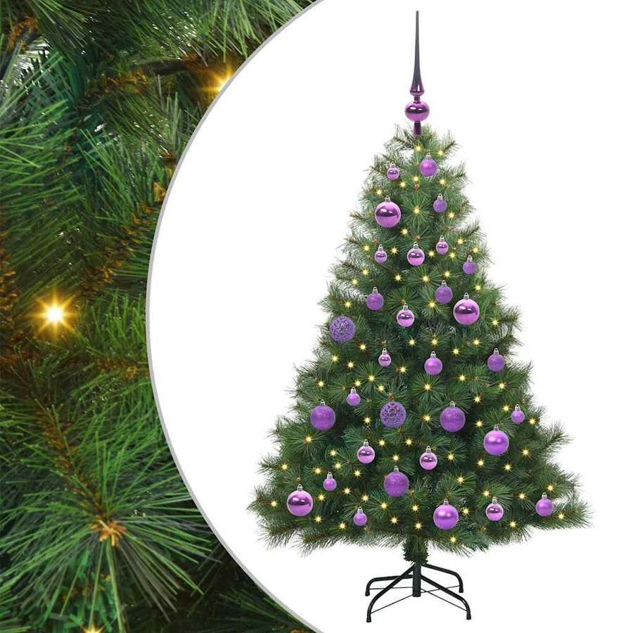 Kunstkerstboom met 150 LED met standaard Groen 120 cm PE en PVC