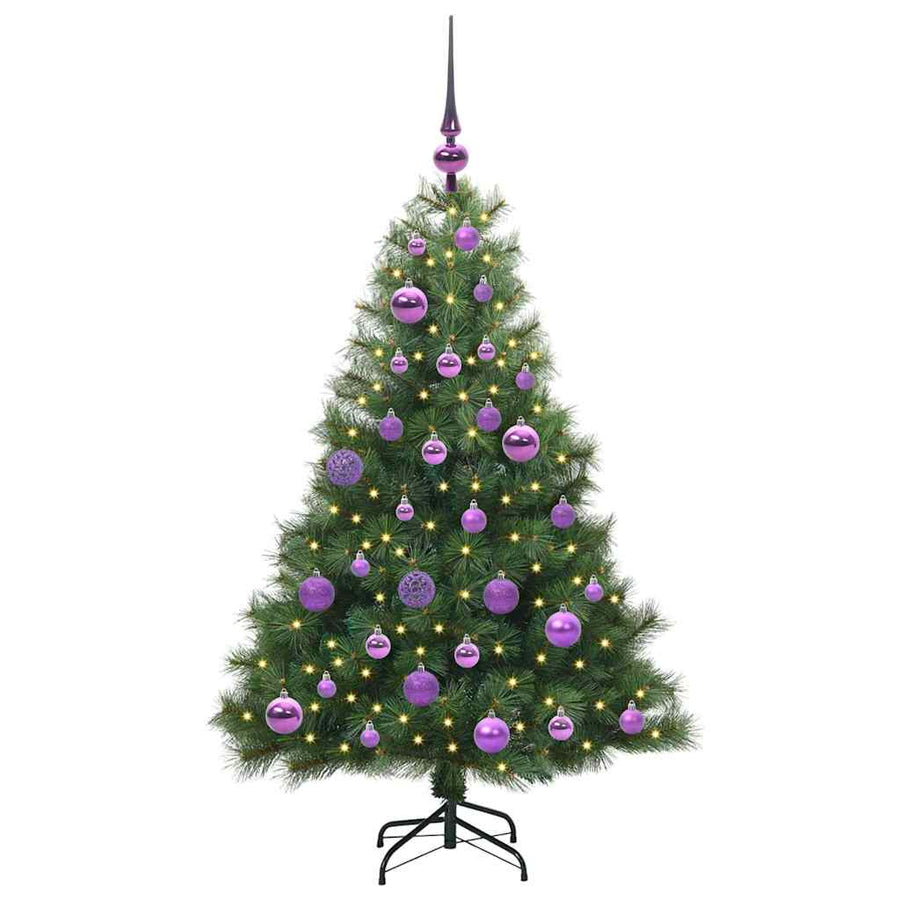 Kunstkerstboom met 150 LED met standaard Groen 120 cm PE en PVC