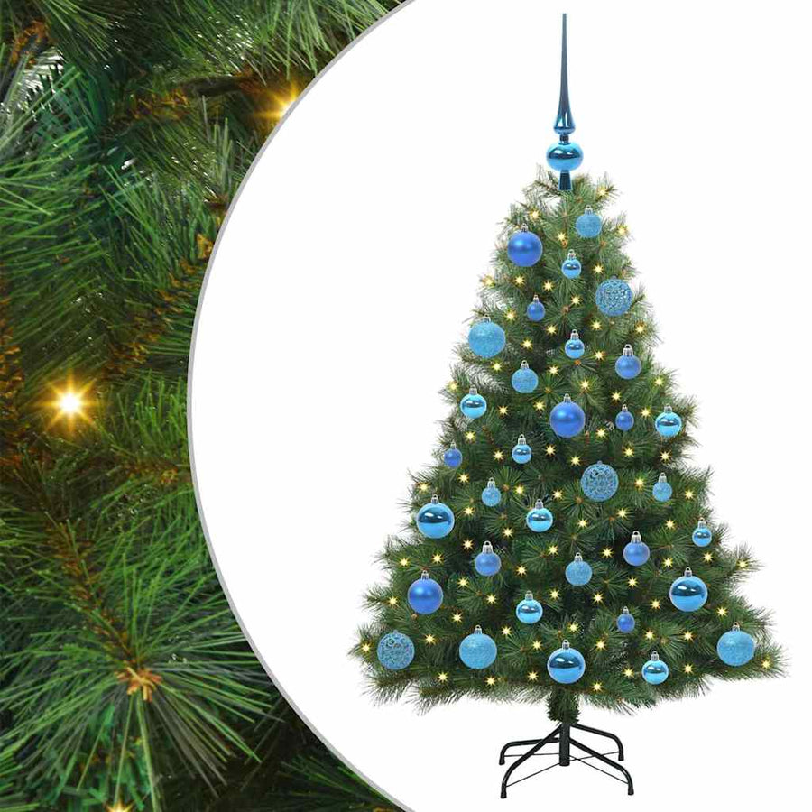 Kunstkerstboom met 150 LED met standaard Groen 120 cm PE en PVC