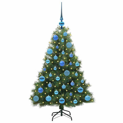 Kunstkerstboom met 150 LED met standaard Groen 120 cm PE en PVC
