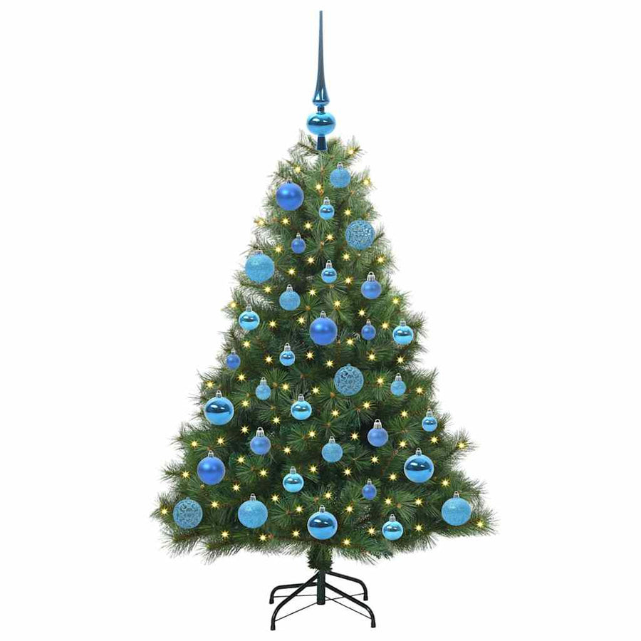 Kunstkerstboom met 150 LED met standaard Groen 120 cm PE en PVC