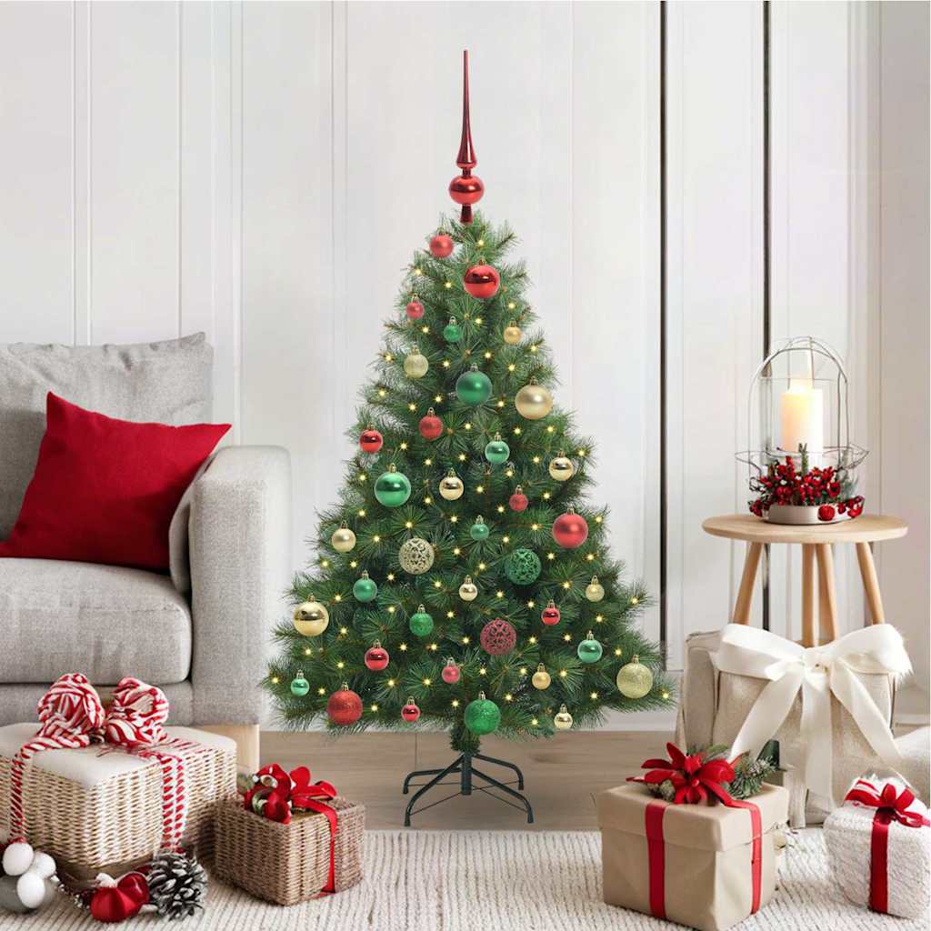 Kunstkerstboom met 150 LED met standaard Groen 120 cm PE en PVC