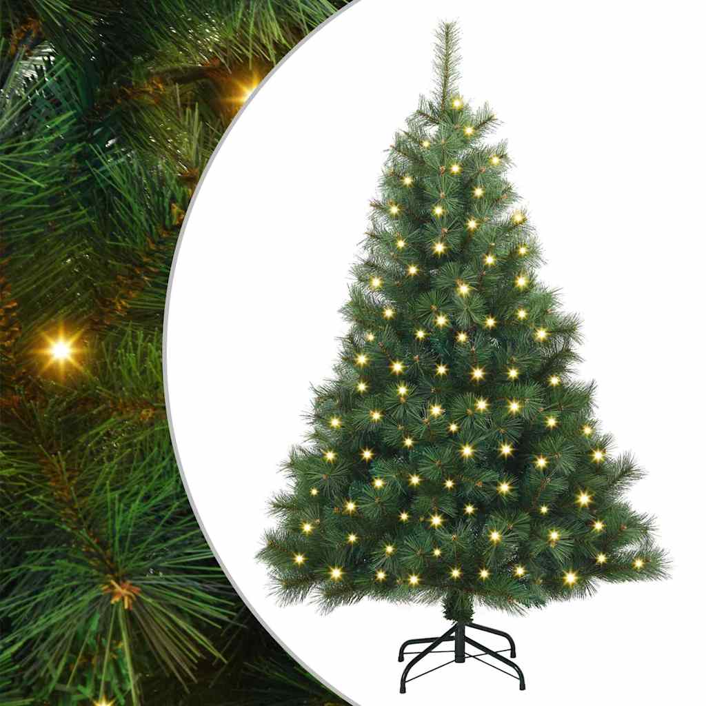 Kunstkerstboom met 150 LED met standaard Groen 150 cm PE en PVC