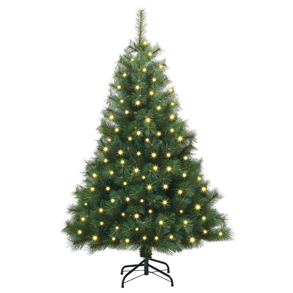 Kunstkerstboom met 150 LED met standaard Groen 150 cm PE en PVC