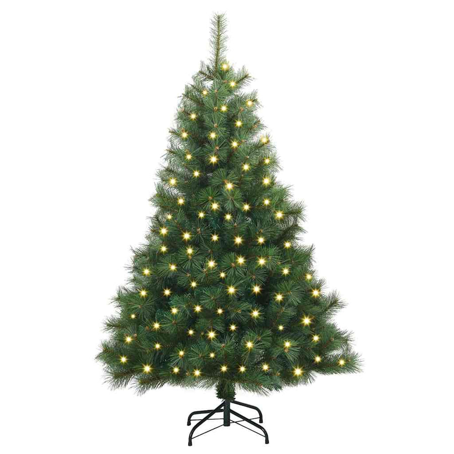 Kunstkerstboom met 150 LED met standaard Groen 150 cm PE en PVC