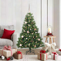 Kunstkerstboom met 150 LED met standaard Groen 150 cm PE en PVC