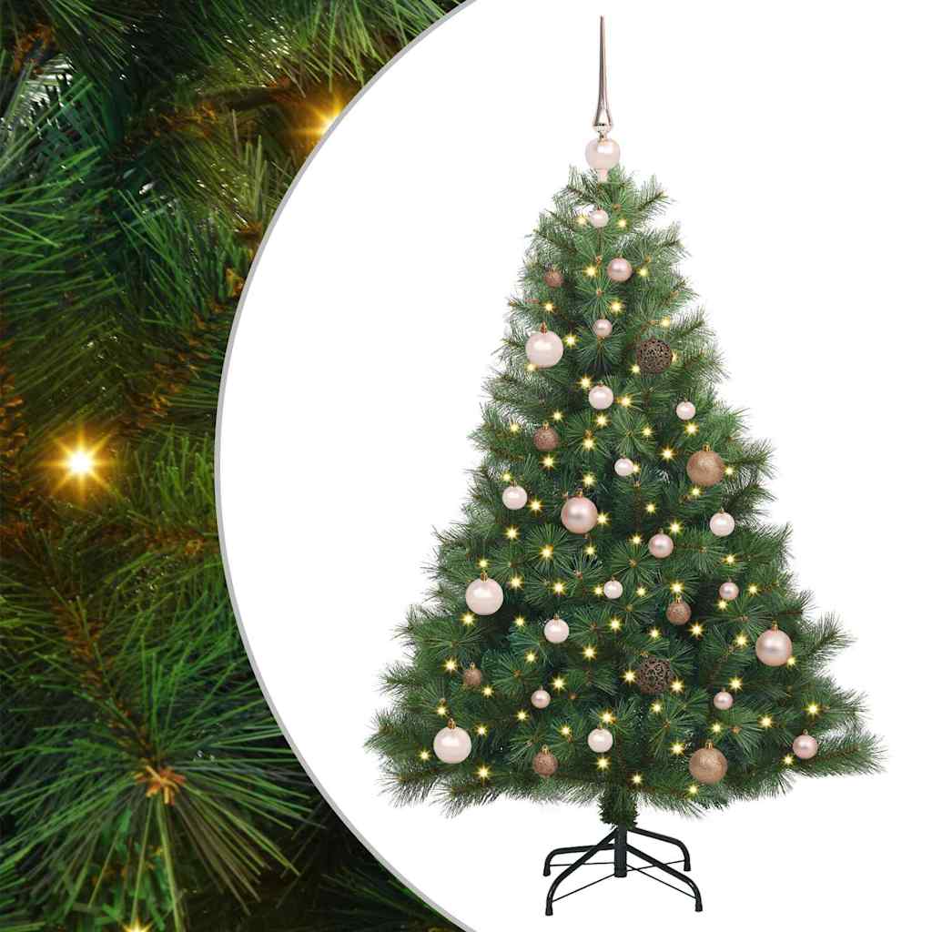 Kunstkerstboom met 150 LED met standaard Groen 150 cm PE en PVC