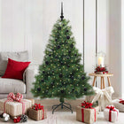 Artificial Christmas Tree with 150 LED Lights with Stand Green 150 cm PE and PVC