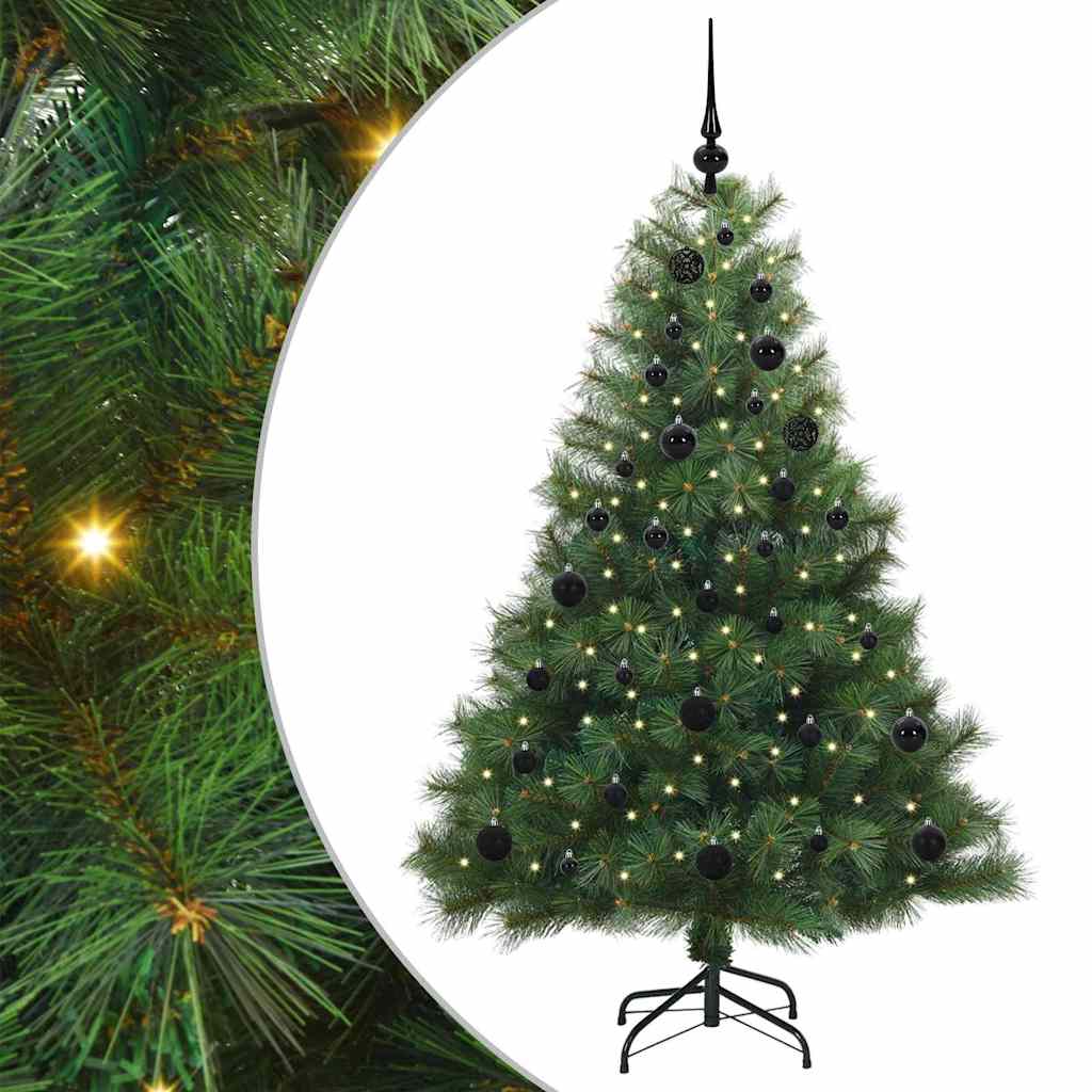Kunstkerstboom met 150 LED met standaard Groen 150 cm PE en PVC