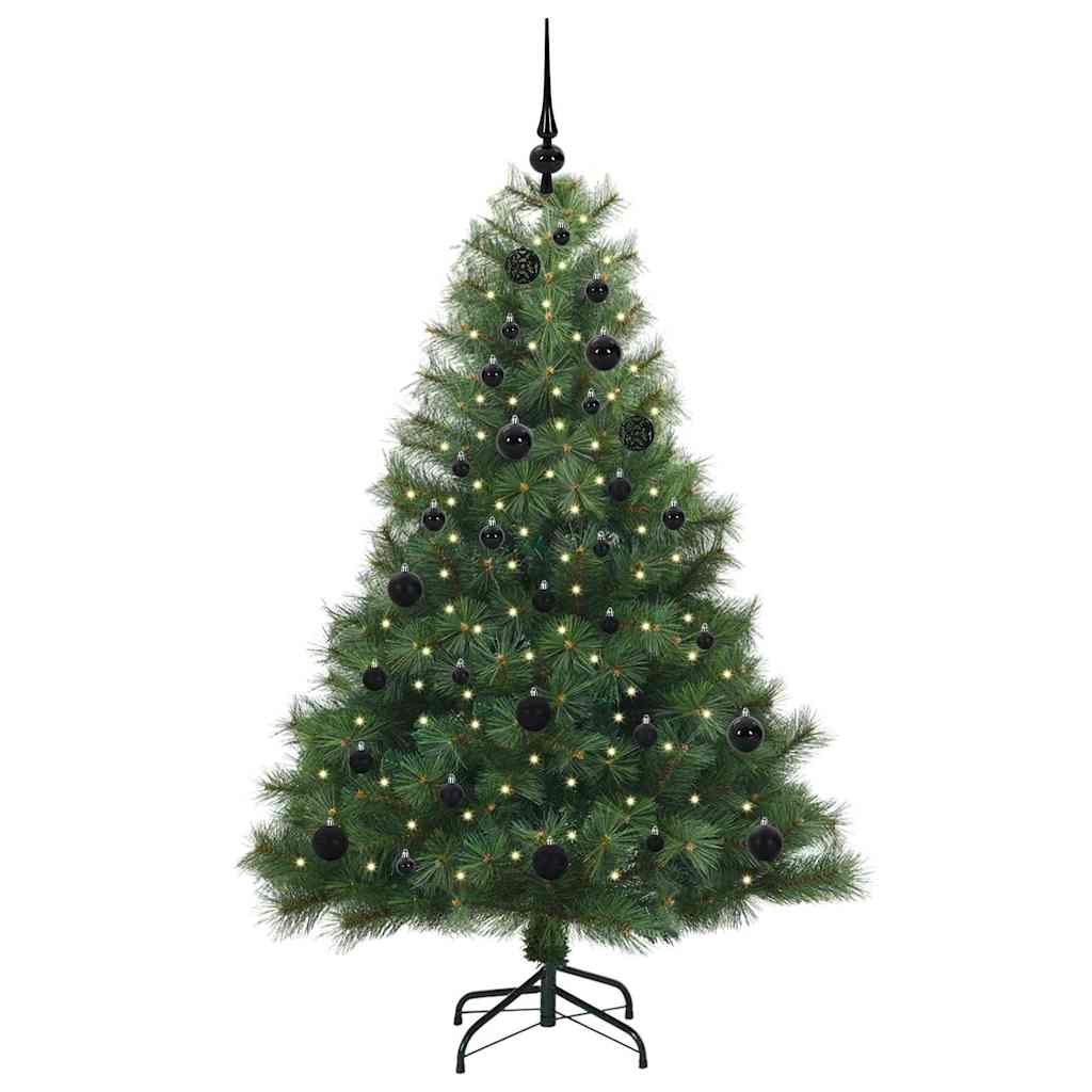 Kunstkerstboom met 150 LED met standaard Groen 150 cm PE en PVC