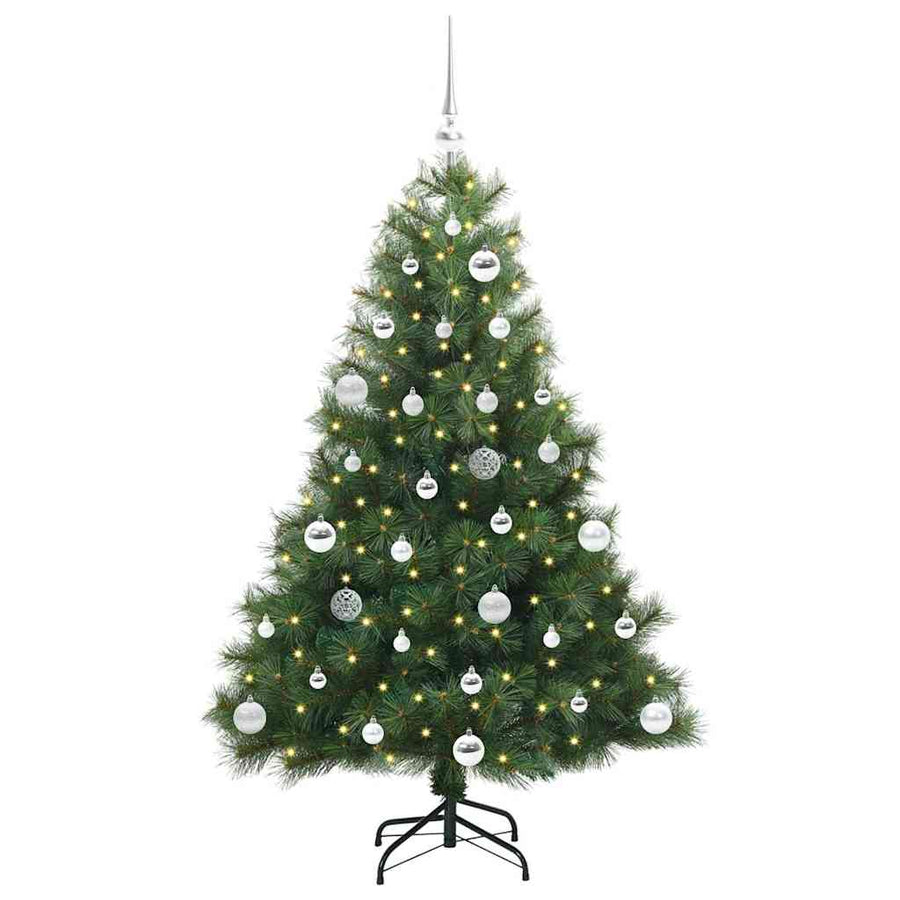 Kunstkerstboom met 150 LED met standaard Groen 150 cm PE en PVC