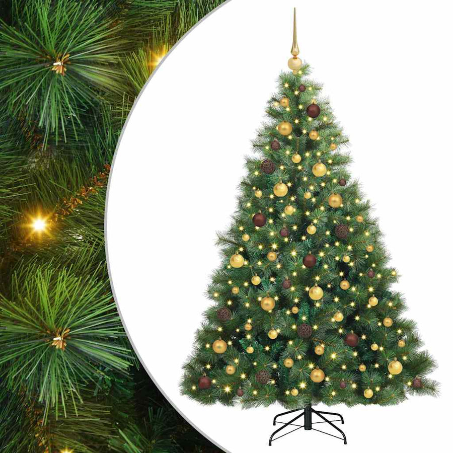 Kunstkerstboom met 300 LED met standaard Groen 180 cm PE en PVC