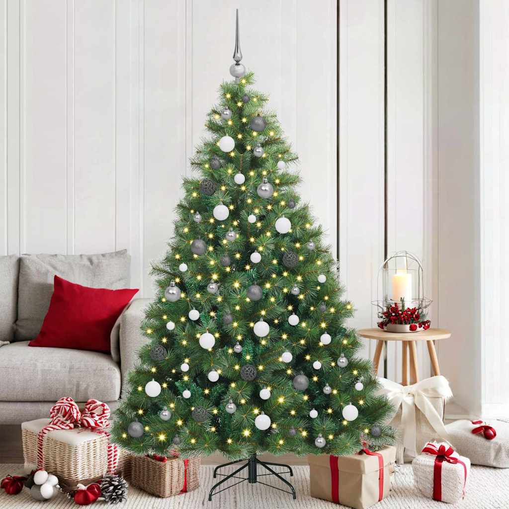 Kunstkerstboom met 300 LED met standaard Groen 180 cm PE en PVC