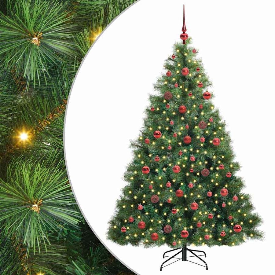 Kunstkerstboom met 300 LED met standaard Groen 180 cm PE en PVC