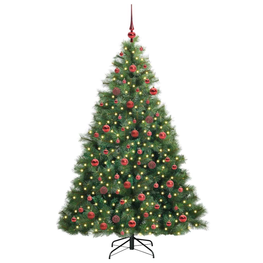 Kunstkerstboom met 300 LED met standaard Groen 180 cm PE en PVC