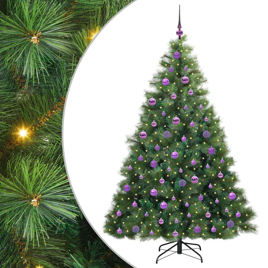 Kunstkerstboom met 300 LED met standaard Groen 180 cm PE en PVC