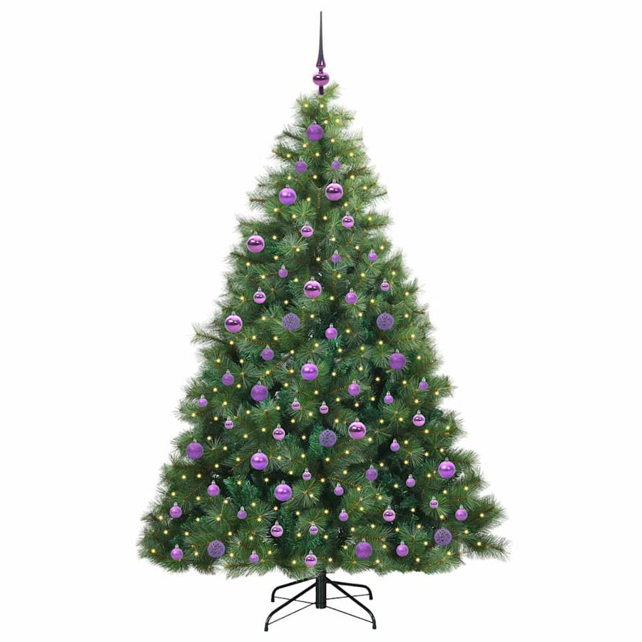 Kunstkerstboom met 300 LED met standaard Groen 180 cm PE en PVC