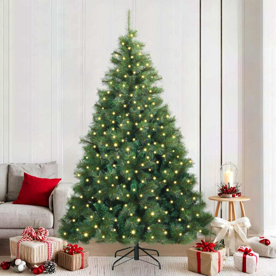 Kunstkerstboom Met 300 Led Met Standaard Pe En Pvc 210 cm