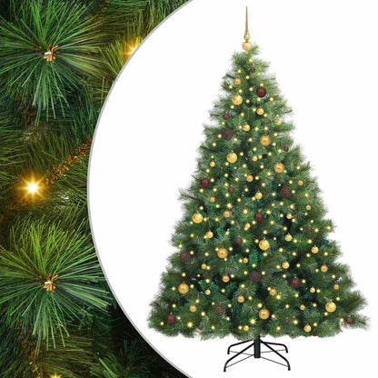 Kunstkerstboom met 300 LED met standaard Groen 210 cm PE en PVC
