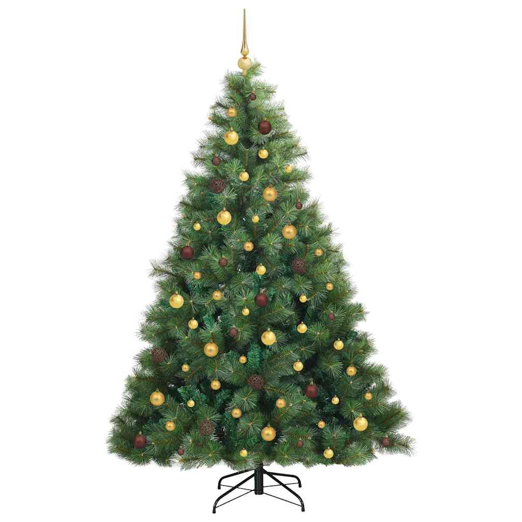 Kunstkerstboom met 300 LED met standaard Groen 210 cm PE en PVC