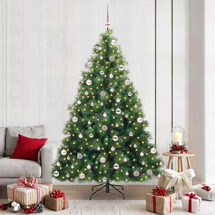 Kunstkerstboom Met 300 Led Met Standaard Groen 210 Cm Pe En Pvc