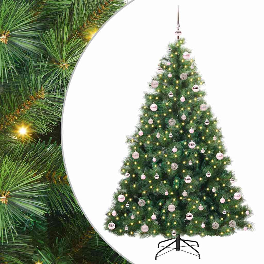 Kunstkerstboom Met 300 Led Met Standaard Groen 210 Cm Pe En Pvc