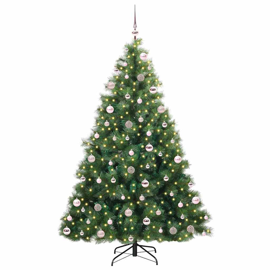 Kunstkerstboom Met 300 Led Met Standaard Groen 210 Cm Pe En Pvc