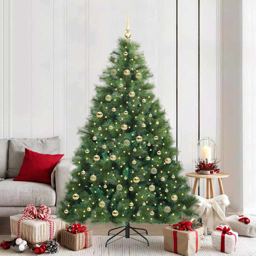 Kunstkerstboom Met 300 Led Met Standaard Pe En Pvc 210 cm