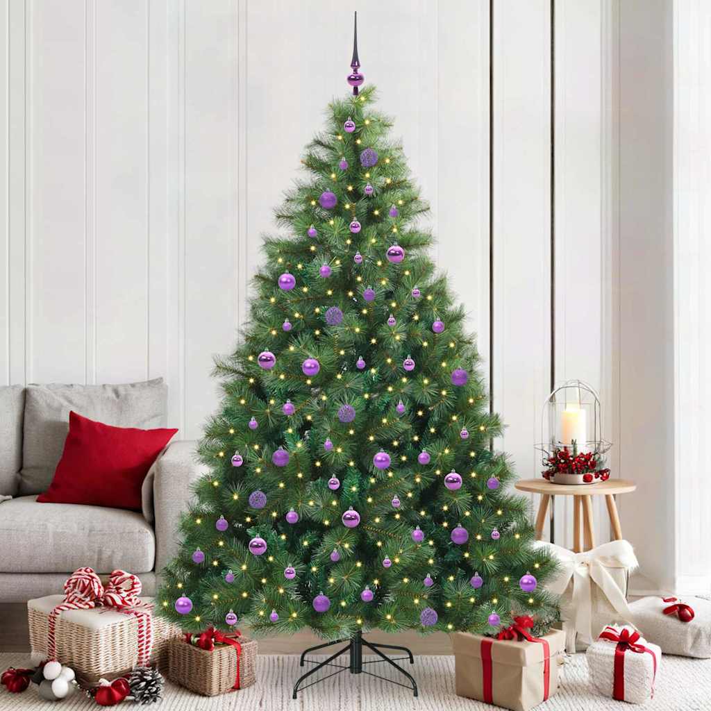 Kunstkerstboom Met 300 Led Met Standaard Groen 210 Cm Pe En Pvc