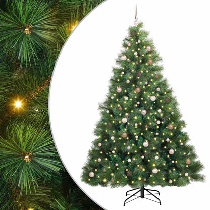 Kunstkerstboom met 300 LED met standaard Groen 240 cm PE en PVC