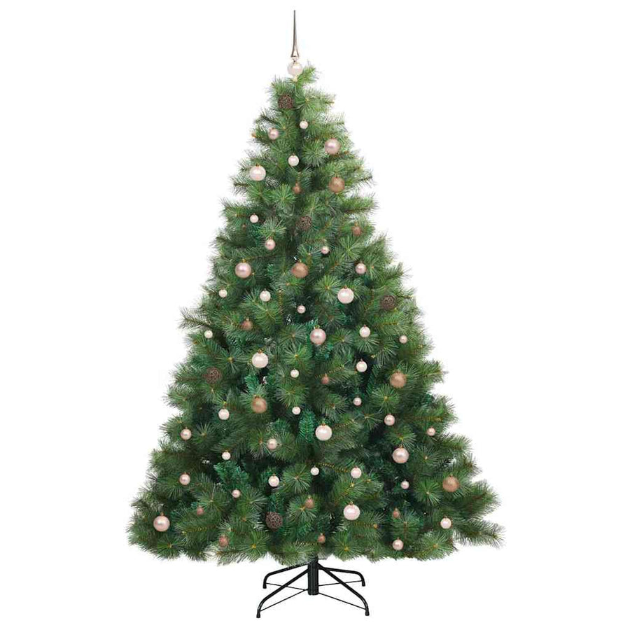 Kunstkerstboom met 300 LED met standaard Groen 240 cm PE en PVC