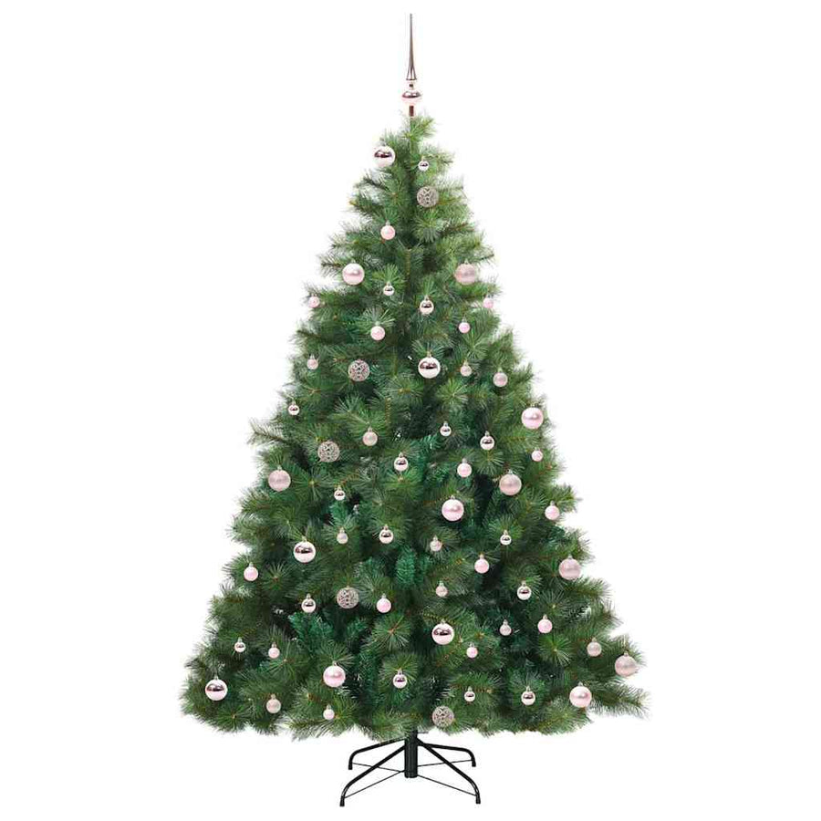 Kunstkerstboom met 300 LED met standaard Groen 240 cm PE en PVC