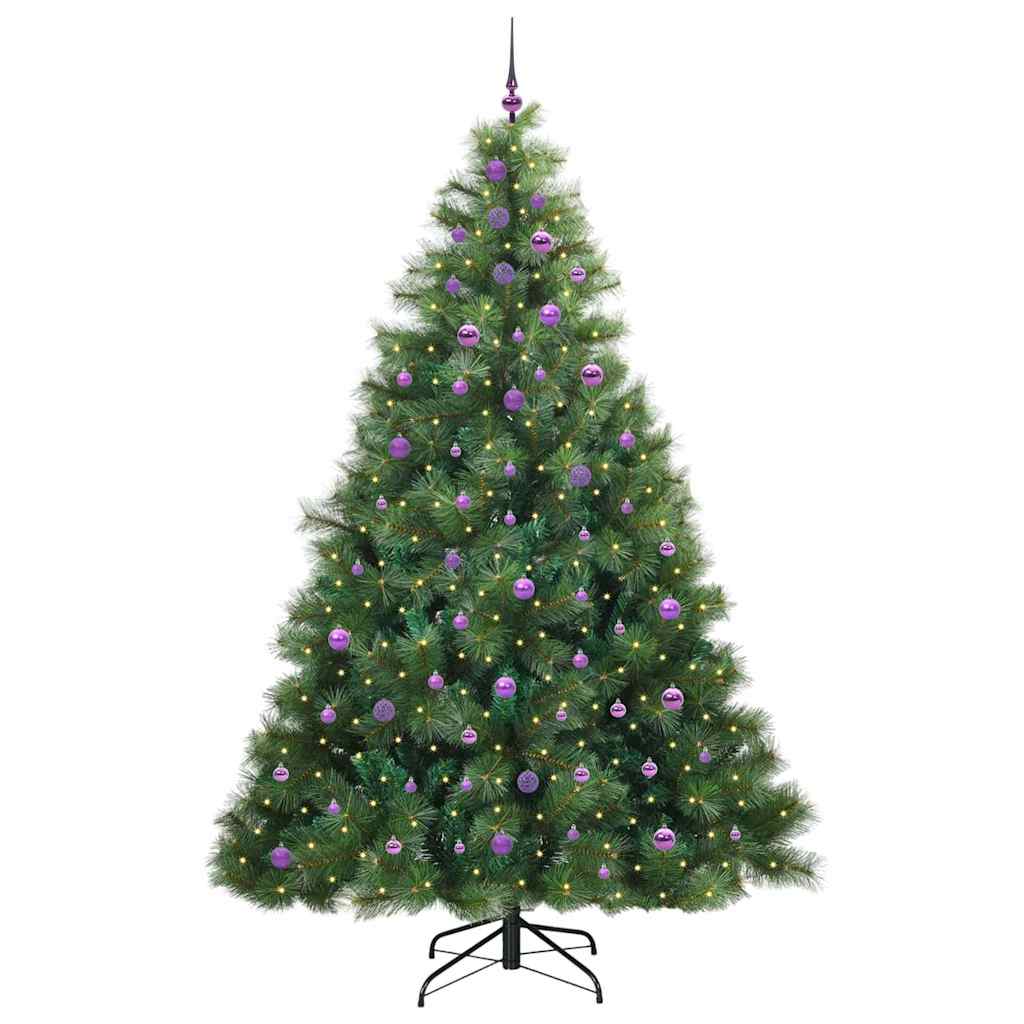 Kunstkerstboom met 300 LED met standaard Groen 240 cm PE en PVC