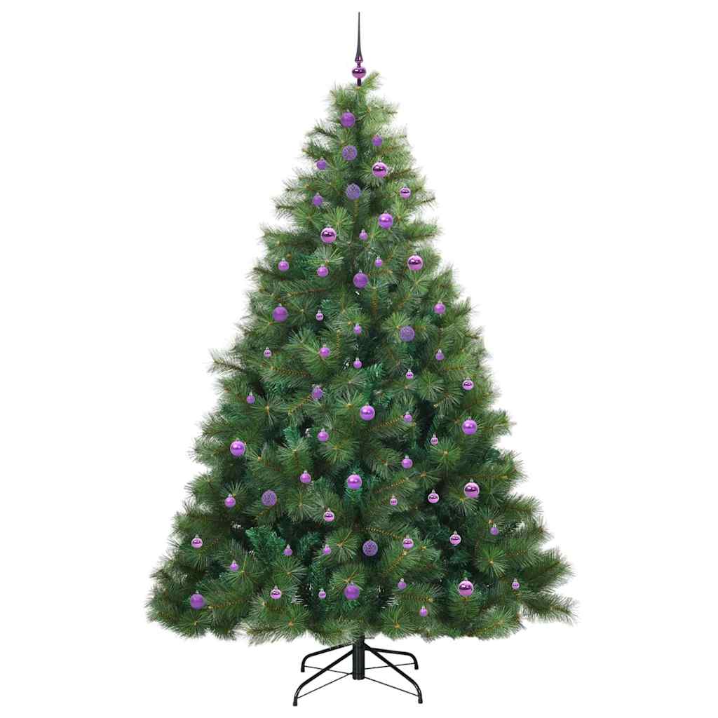Kunstkerstboom met 300 LED met standaard Groen 240 cm PE en PVC